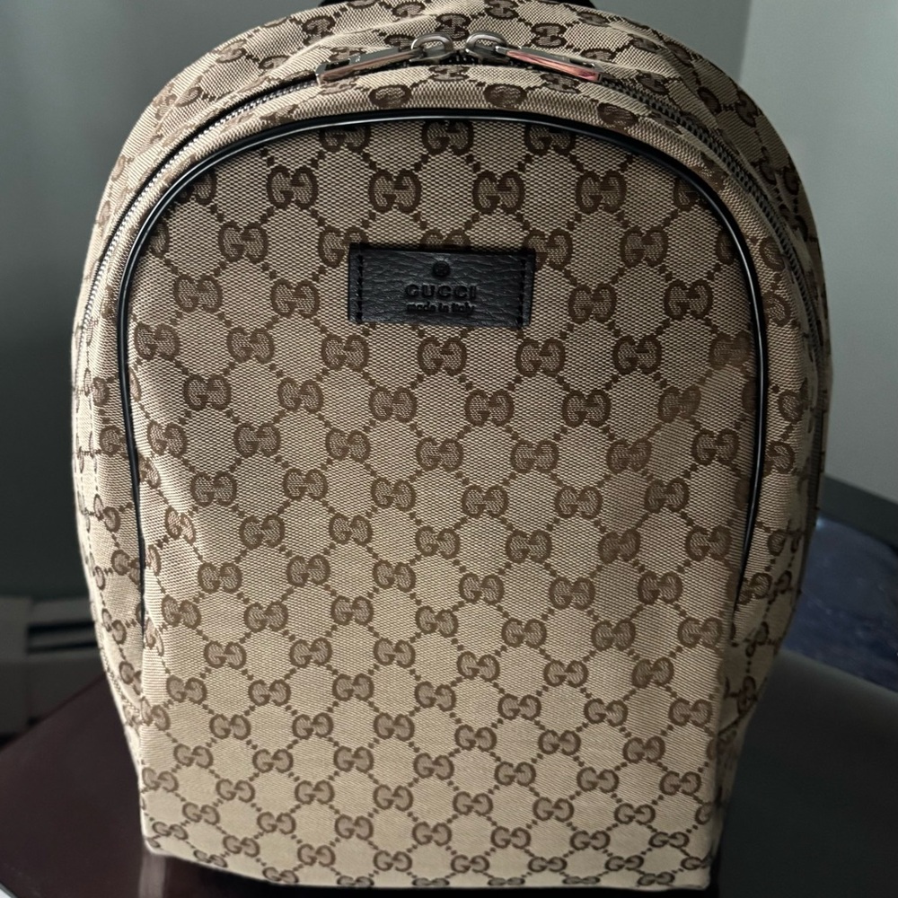 Gucci Brown Monogram Backpack